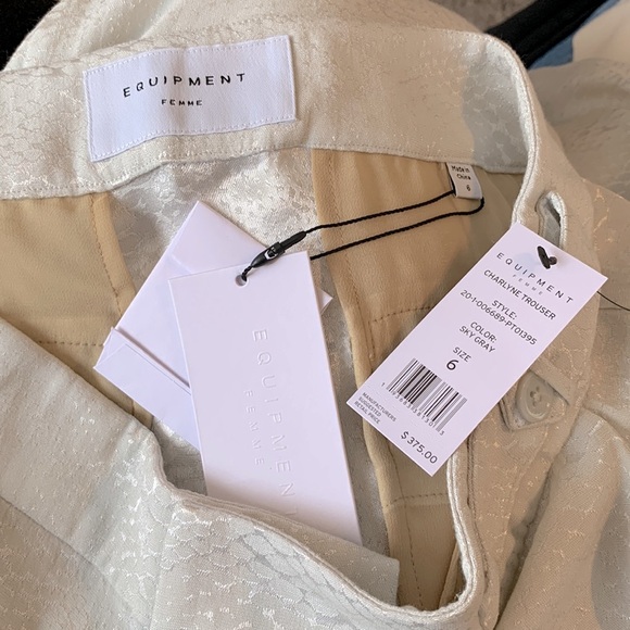 EQUIPMENT FEMME Charlyne Trouser In Sky Gray Size 6 - Picture 8 of 9